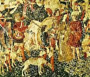 john D.rockefeller tapestry of the unicorn hunt oil painting